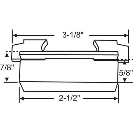 Strybuc SLIDE BOLT-BLACK, PLASTIC 46-122